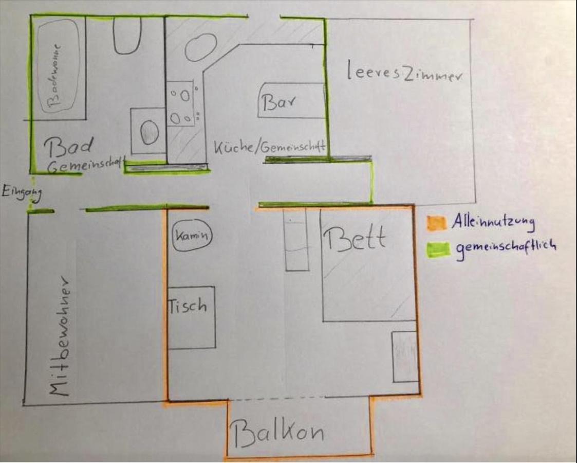 Appartamento Zentrales Wg-Zimmer 1 Ravensburg, Balkon, Kamin Esterno foto